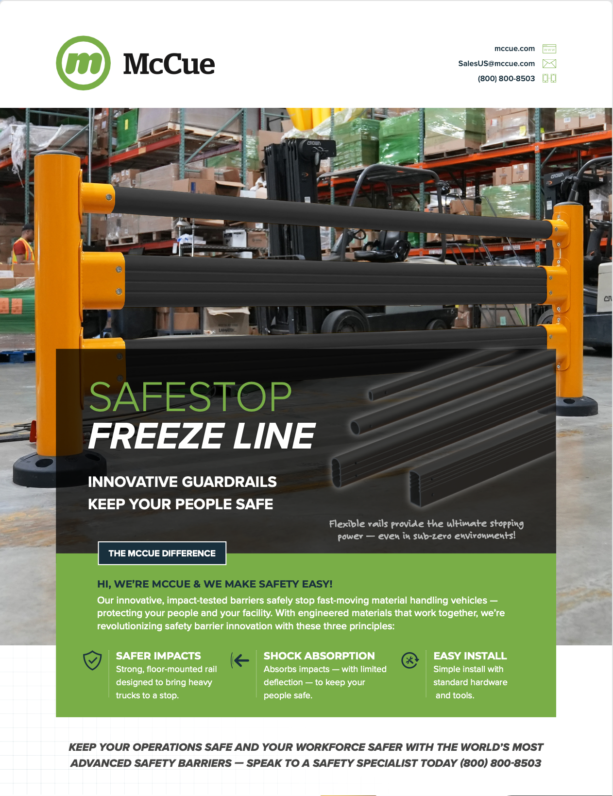 SafeStop Freeze Line产品表